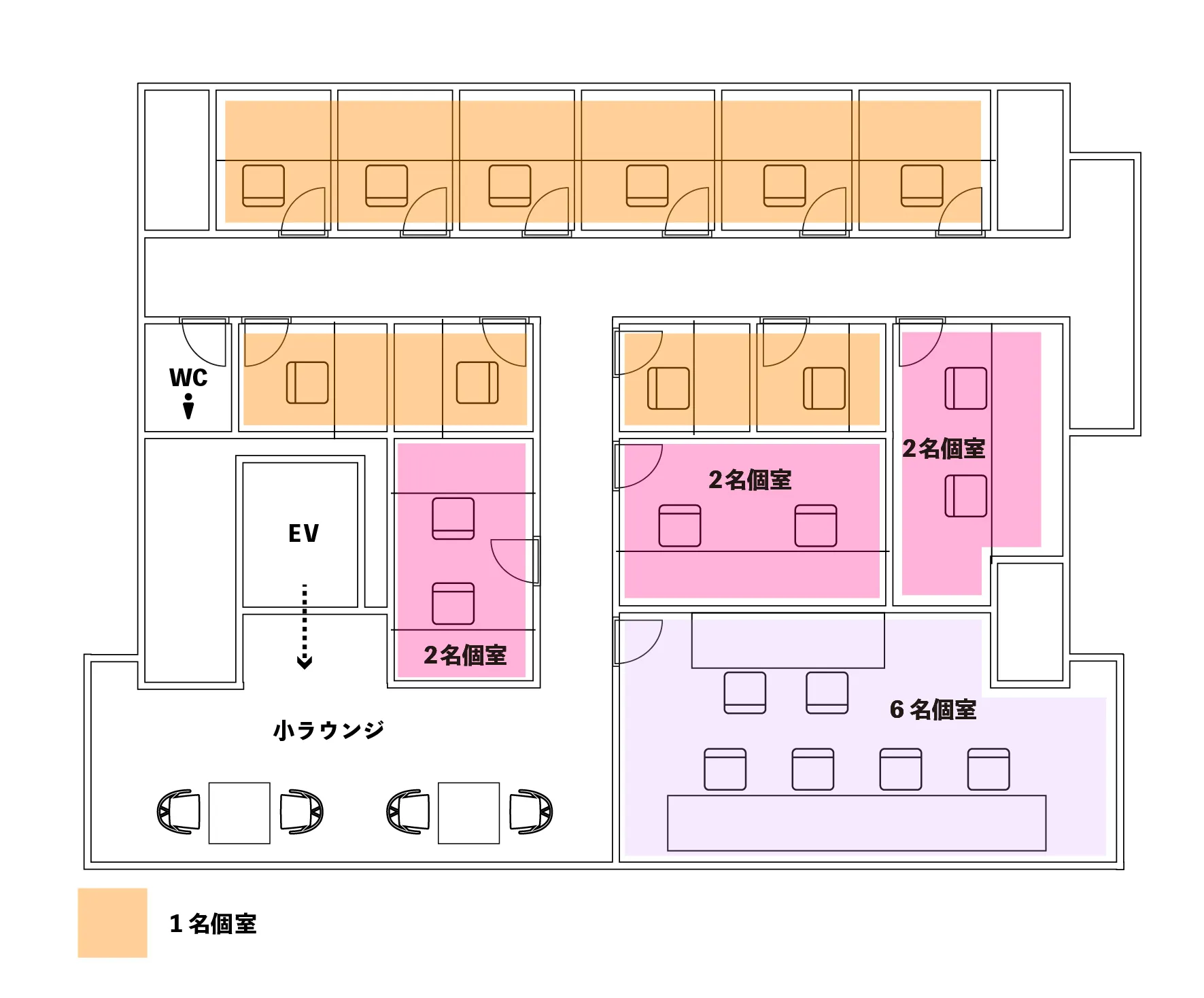西新宿店8F 店内マップ
